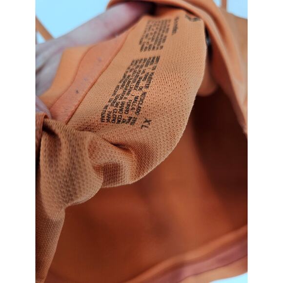 All In Motion womens Sz XL Lightly Padded Sports Bra Orange Strappy - Picture 5 of 5